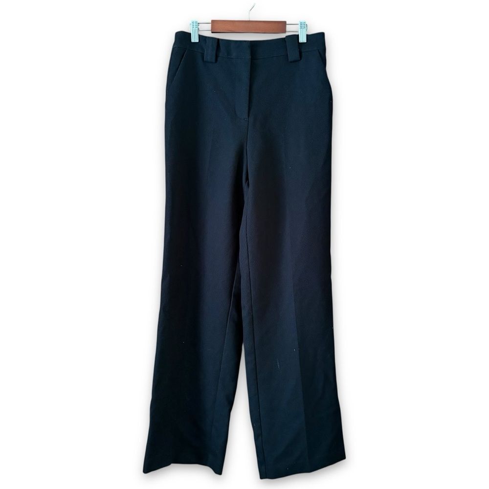 Naked Filippo Matera Black Wide Leg Pants Size 36 Neutral Classic Minimalist